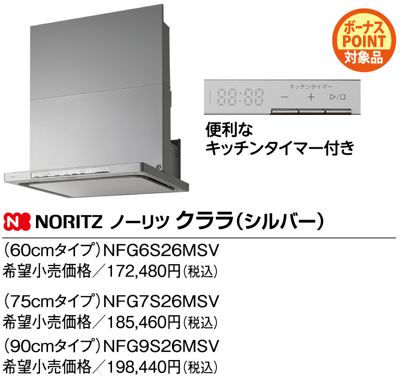 ノーリツ　クララ（シルバー）